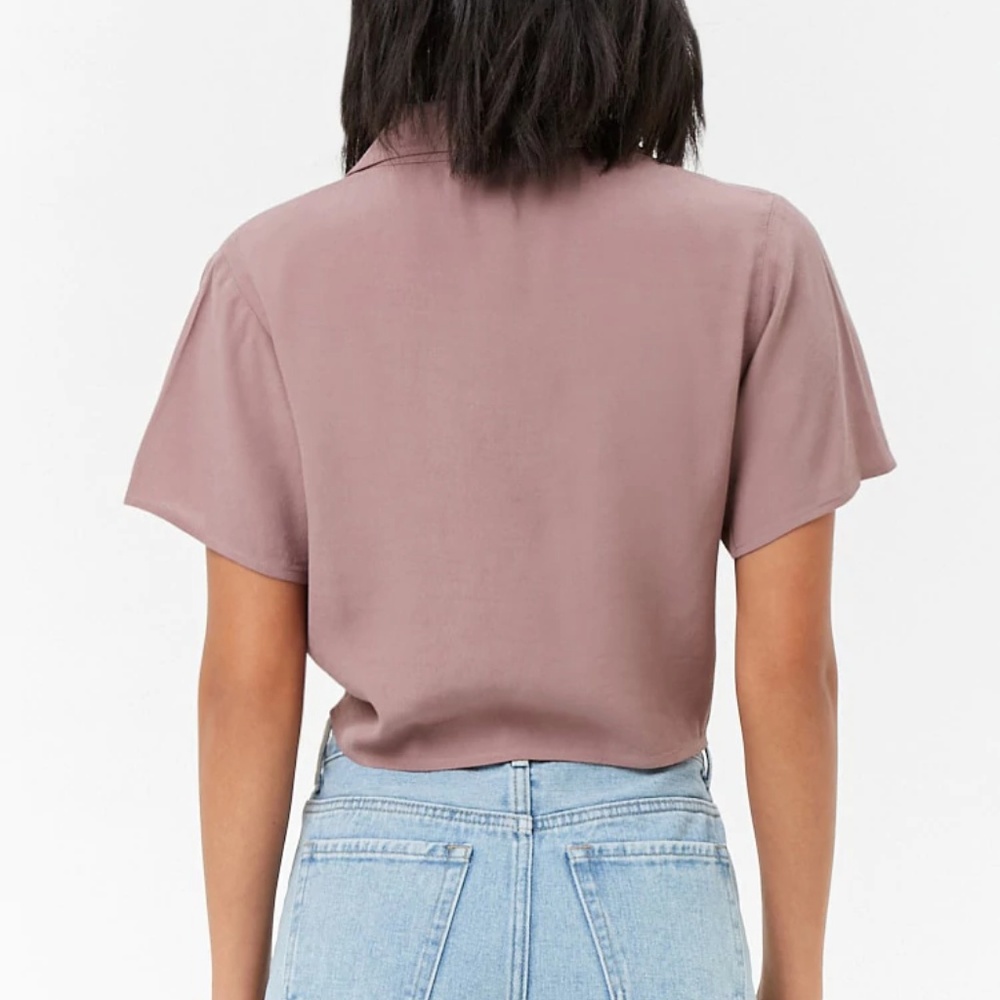 HOST PICK Forever 21 Cropped Button Up Top - Picture 5 of 5